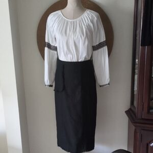 J. Crew Classic Black Pencil Skirt